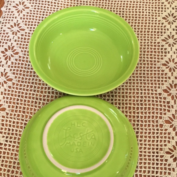 2 Fiesta Chartreuse Green Cereal Bowls - Picture 3 of 9